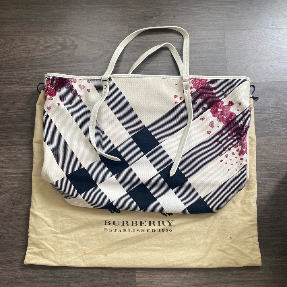 Burberry Heart Canvas Tote